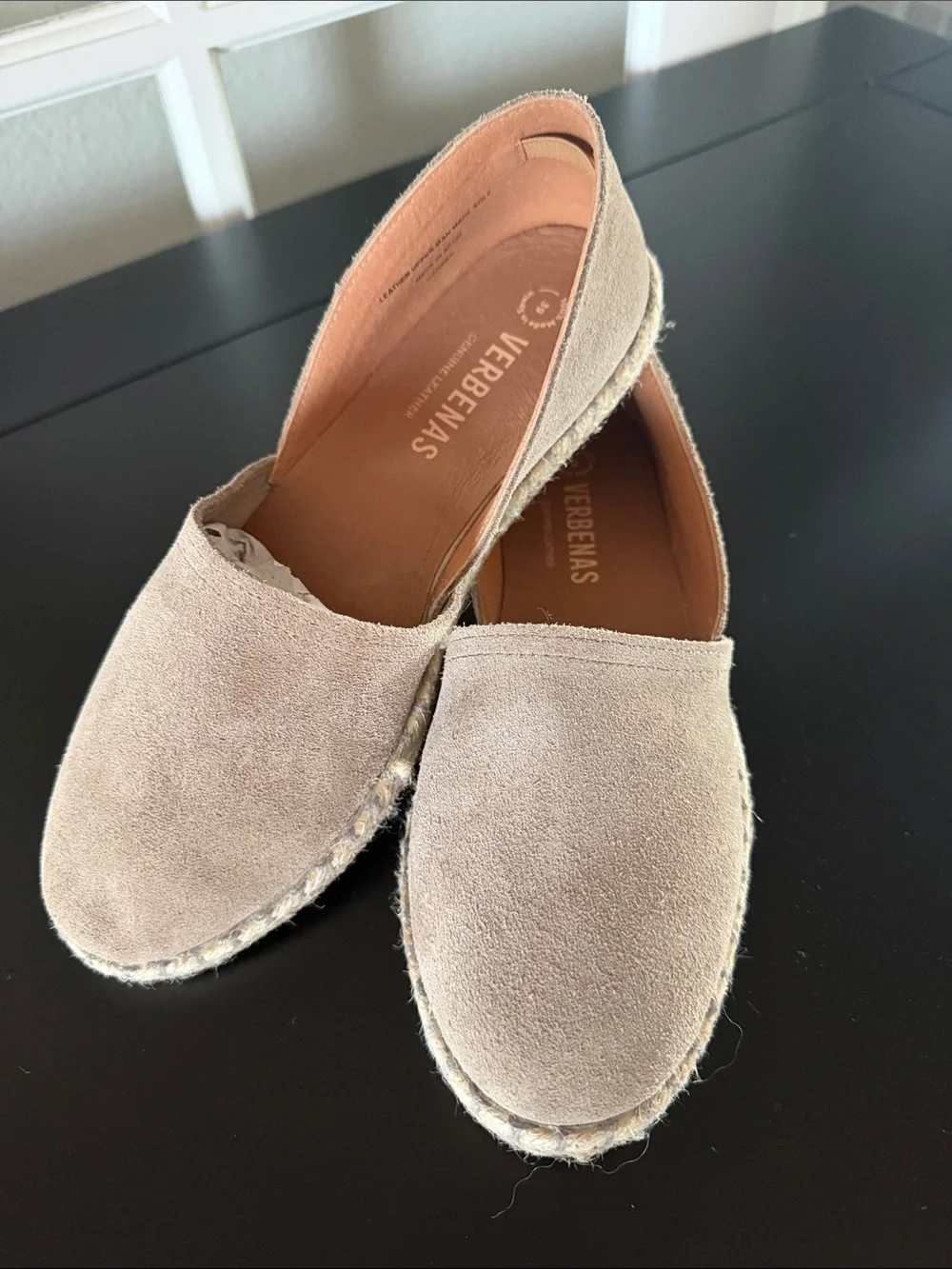 Verbenas Espadrilles Carmen Serraje Stone Sz. 39 NWOT